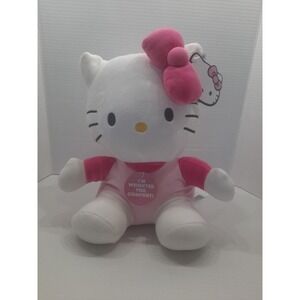 Hello Kitty 16" Weighted Plush Toy Comfort Pillow Stuffed Animal‎ Pink Bow